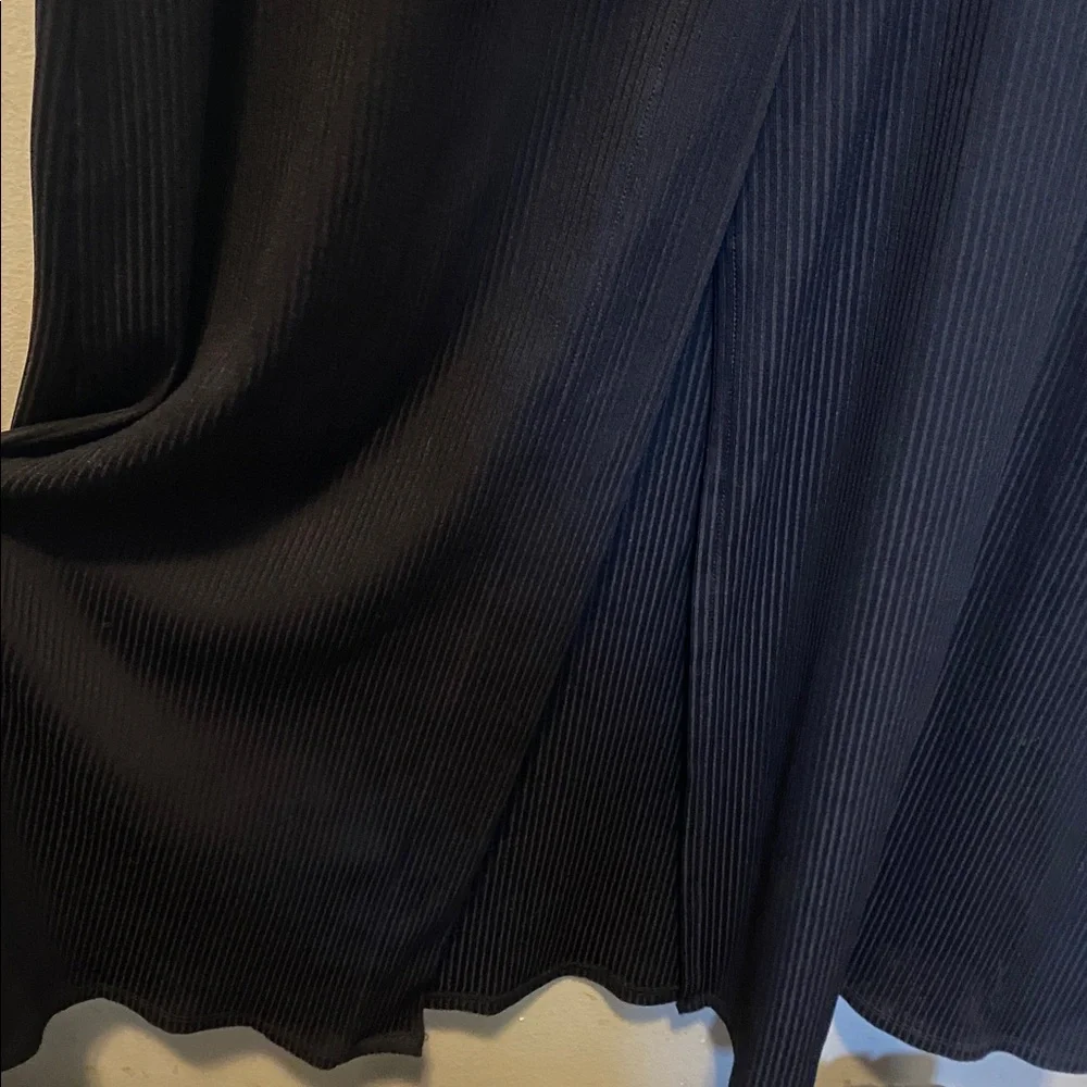 Abercrombie Fitch Ribbed Maxi Dress Womens XLT Black Long Sleeve Dark Romantic